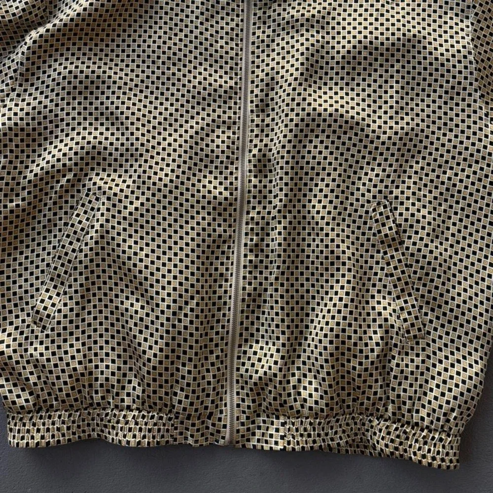 Genelli Silk Pattern Zip Up - Picture 3 of 5